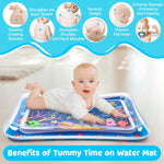 Yeeeasy Inflatable Tummy Time Water Mat for Babies, Infants & Toddlers 3-24 Months - Promotes Development & Sensory Enjoyment