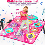Dance Mat with LED Lights, Adjustable Volume, 5 Game Modes, Portable Music Dance Mat for Kids and Adults