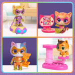 Disney Jr. SuperKitties Kittydale Figure Set with Accessories, 15-Pieces, Collectible Figurines, Toy for Fans, Girls, Kids, Ages 3 and Up by Just Play