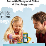 LEGO Bluey Playground Fun with Bluey and Chloe Sensory Building Blocks, Preschool Pretend Play & Learning Toys for Kids, 4 Year Old Girl & Boy Birthday Gifts