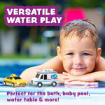 Tub Works® Vehicles™ Bath Cars | Mold-Free, Soft, Squeezable & Floating Bath Toys for Babies & Toddlers
