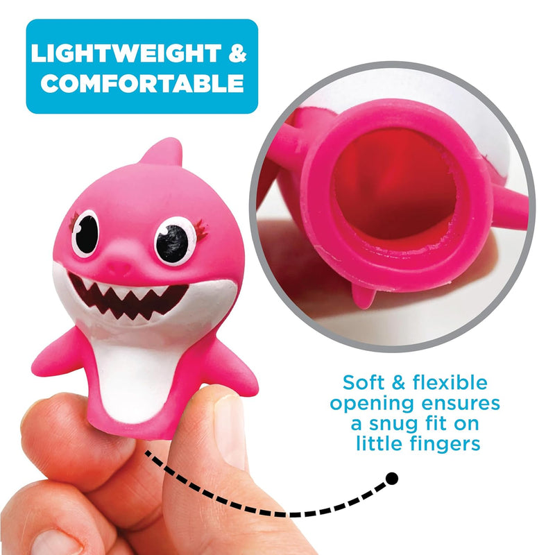 Nickelodeon Baby Shark 5-Piece Finger Puppet Set, Waterproof and Educational for Bath Time