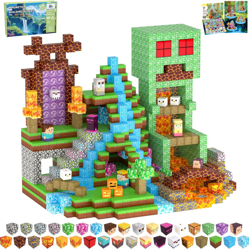 Magnetic Blocks Toys for Kids, 100PCS Magnetic Building Blocks, Magnetic Cubes, Sensory Stacking Toys for STEM Constructions Magnet Blocks for Boys Girls Age 4 5 6 7 8-12 Birthday Gifts