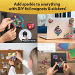 Skillmatics Foil Fun Pretty Patterns, Foil Art, Gift for Tweens & Adults | Travel Toys, Craft Kit, 18 DIY Magnets, 60+ Foam Stickers, Fine Motor Skills, DIY Mess-Free Activity, Screen-Free