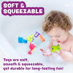 Mold-Free Dinosaur Bath Toys: Soft, Squeezable, and Float on Water for Toddlers