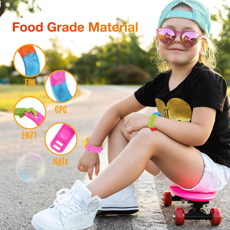 Kids Party Favors Pop Fidget Toys Bulk Its 24 Packs Fidget Bracelet It Birthday