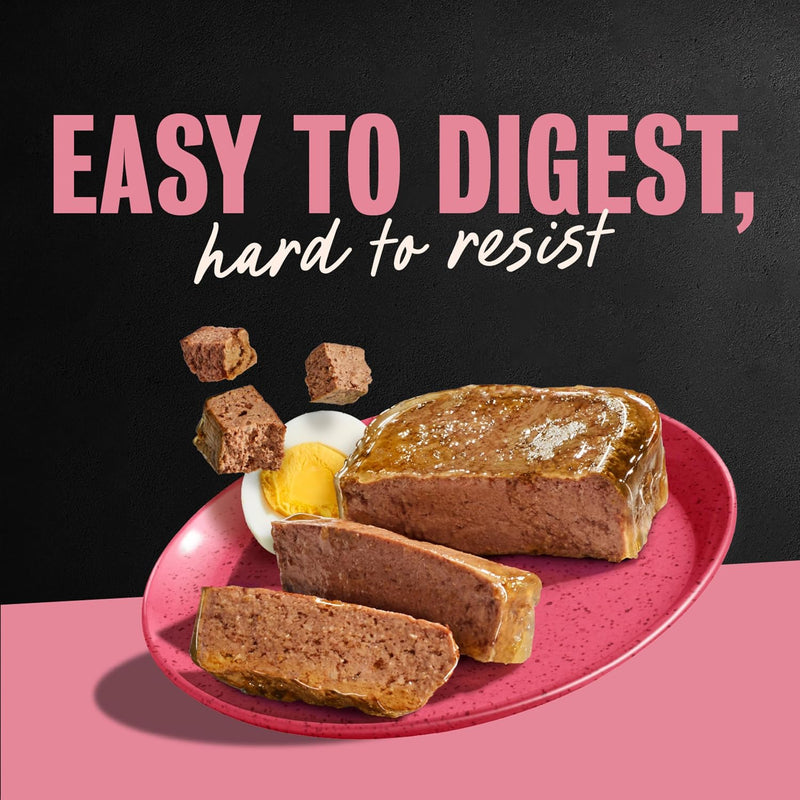 Cesar Classic Loaf Wet Dog Food, Breakfast Selects, 3.5 oz, 12 Count, 2-pk | Made in USA, Bacon & Egg & Egg & Sausage flavors, real pork #1 ingredient, no fillers or artificial flavors, easy peel trays