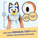 Bluey Sound Effects Talking Stuffed Plush, 13” Soft Musical Toys for Toddlers, Interactive Stuffed Animal with 9 Different Phrases, Musical Toys for Kids
