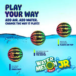 Watermelon Ball JR Durable Fillable Pool Toy for Underwater Games - Football, Basketball & Rugby - Perfect for Water Parties - Fun for Adults & Kids Alike - Ages 6+, 6.5" Multicolor