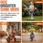 iconikal flame streamers for bicycle or scooter handlebar kids bike easy install