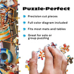 Buffalo Games – Dog Days of Summer by Tom Wood 750 Piece Jigsaw Puzzle for Adults – Precision-Cut Pieces, Beautiful Artwork, and Hours of Relaxing Fun - Relaxing Beach Day with The Family Pet