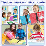 Rosmonde 5 Pack Primary Composition Notebook, 200 Pages (100 Sheets), Drawing Story Journal Writing Notebook, 9-3/4 x 7-1/2, Primary Composition Notebooks, Grades K-2, With Header For Drawing