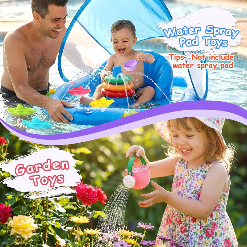 Baby Bath Toys, Mold Free Bath Toys Toddlers 2-4 | Stacking Boat Sensory Water Table Toys and Toddler Pool Toys as Gifts for Boys and Girls Ages 1-3