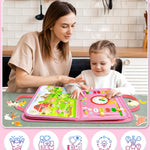 Busy Board Montessori Toys for Toddlers with 8 Pages of Learning Activities and Sensory Experience