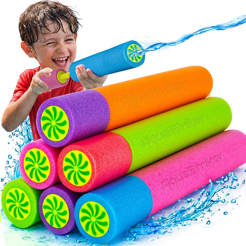 ArtCreativity Water Guns for Kids - 6 Pack - Swimming Pool Toys Water Squirter Gun - Fun Foam Water Blaster Pool Game Toys - Summer Beach Party Outdoor Activities for Kids Ages 4-8, 6-8, 8-10, 8-12