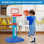Adjustable Toddler Basketball Hoop Indoor for Kids Age 1-3 with 3 Balls and Mini Basketball Hoop