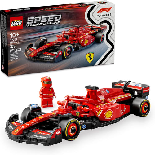 LEGO Speed Champions Ferrari SF-24 F1 Race Car Toy Kit for Kids, Age 10+, Building Set Display Play
