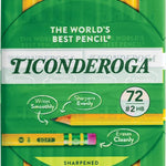 Ticonderoga Wood-Cased Pencils, Pre-Sharpened, 2 HB Soft, Yellow, 72 Count