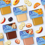 Gerber Stage 2 Baby Food, Fruit & Veggie Favorites Tubs, Baby Puree, Variety 32PK | Stage 2 fruit and veggie puree variety pack; 32 x 4 oz tubs