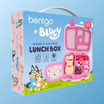 Bentgo + BLUEY Kids Prints Leak-Proof, 5-Compartment Bento-Style Kids Lunch Box - Ideal Portions for Ages 3-7, Durable, Drop-Proof, Dishwasher Safe, & PFAS & BPA-Free Materials (Hearts & Crafts)