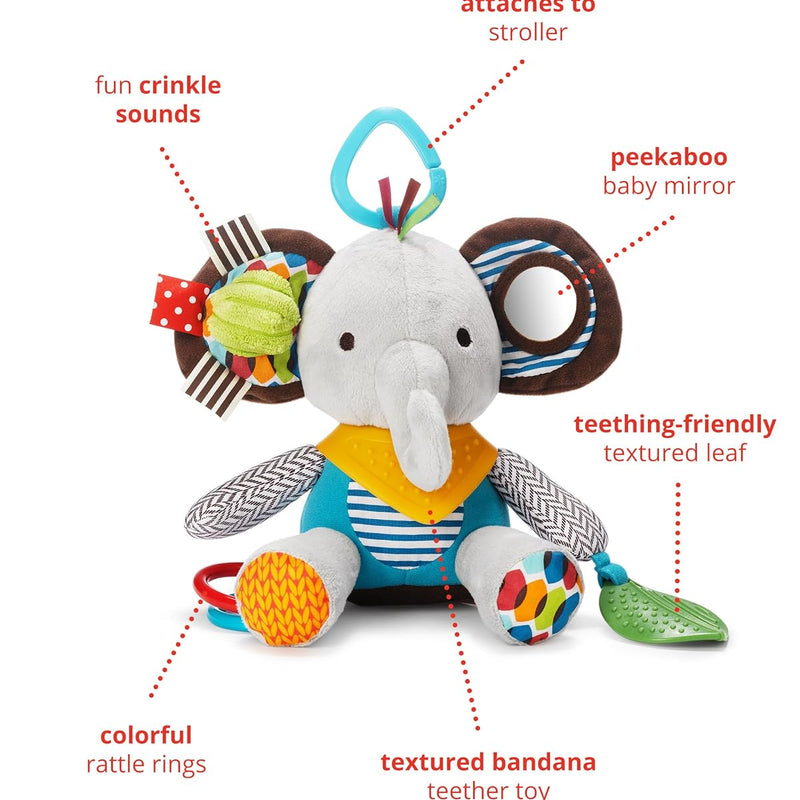 Skip Hop Bandana Buddies Baby Activity and Teething Toy with Multi-Sensory Rattle and Textures