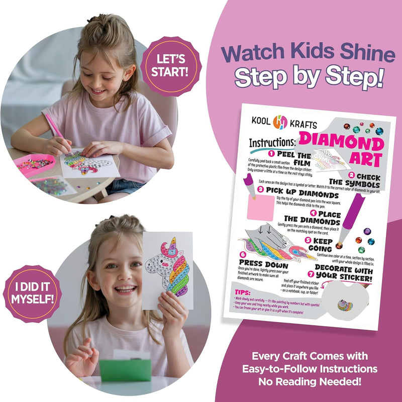 20 Arts & Crafts Kit for Girls – The Surprise Craft Box, All-Inclusive DIY Craft Set with 20 Fun Projects, Individually Packaged, Easy Step-by-Step Instructions, Creative Activity Gift for Kids