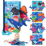 BBWOO Soft Baby Book Toy, Tummy Time Toy for Infant 0-6 Months, Touch and Feel Sensory Crinkle Book