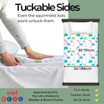 Hygge Sheets® Potty Training Pee Pads for Kids, Toddlers - 100% Waterproof, Non Slip Bed Wetting Pad for Twin Beds - Washable, Reusable Mattress & Sheet Protector - Dinosaur