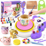 Pottery Wheel for Kids, Unicorn Craft Kit Arts and Crafts for Kid Ages 6-12 | Complete Pottery Painting Kit with Clay, Art Supplies Kids Toys Girls Birthday Christmas Gift for 6 7 8 9 10 11 12+, Purple