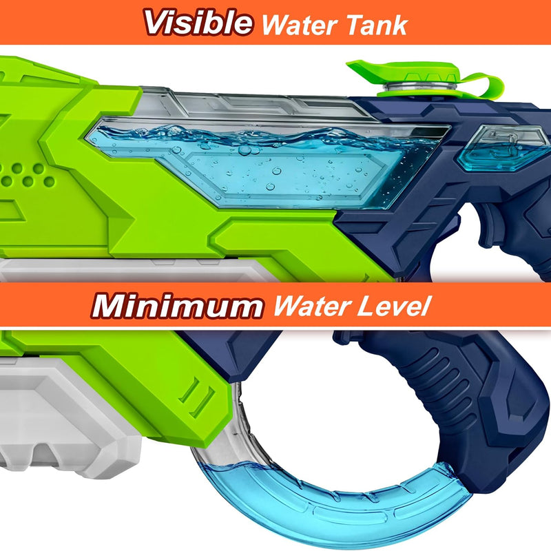 4 Pack Water Guns for Kids and Adult, Long Range 600ML Water Squirter, Colorful Super Blaster Soaker with Clear Visible Water Tank, Swimming Pool Summer Beach Outdoor Fighting Toys
