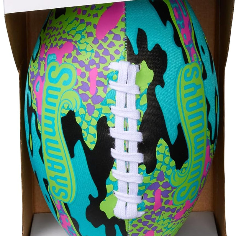 Swimways Hydro Waterproof Football, Outdoor Games for Adults and Kids, Swimming Pool Accessories and Pool Party Games,9.25 Inches, Green