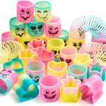 JOYIN 30pc Rainbow Party Favors, Mini Plastic Coil Spring Toys, Stress Relief Bulk Party Supplies for Kids