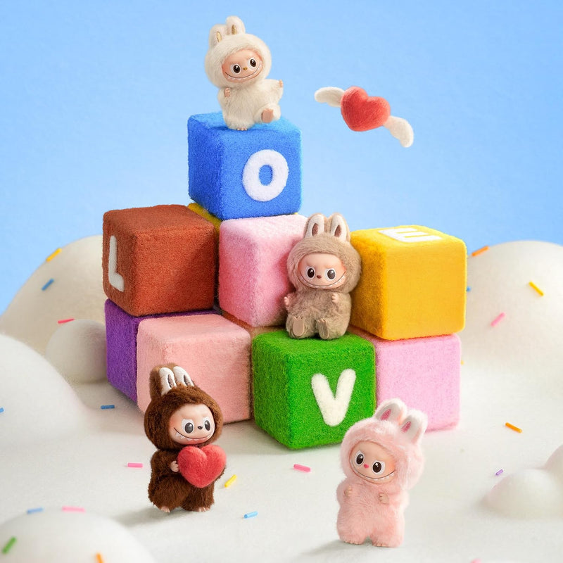 POP MART THE Monster Pin for Love Series (N-Z) Mini Labubu Doll Blind Box Mytery Box Keychain – Vinyl Plush Pendant, Bag Charms, Collectible Holiday & Birthday Gift for Kids & Adults, Single Box