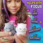 Nutty Toys Squishy Cat Set - 2" Soft Silicone Kawaii Kitties, Top Stress Relief Toy 2026 Unique Gifts for Teens Kids Women Men Adults Best Teenage Girls Teen Boy Tween Christmas Stocking Stuffers Idea