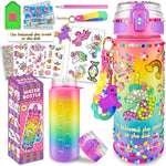 EDsportshouse Decorate Your Own Water Bottle Kits for Girls Age 4-6-8-10,Mermaid Painting Crafts,Fun Arts and Crafts Gifts Toys for Girls Birthday Christmas(Mermaid)
