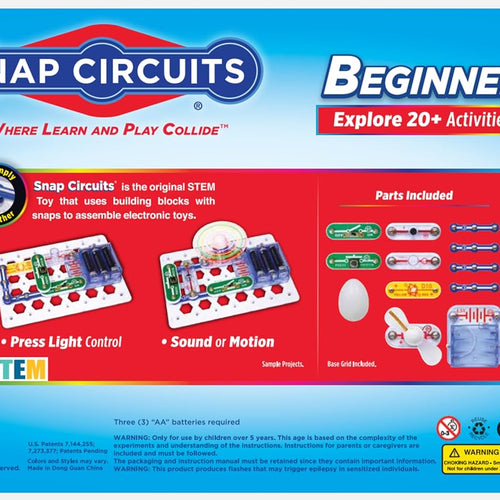 Snap Circuits Beginner: Hands-On STEM Kit for Ages 5-9 to Explore Electrical Engineering