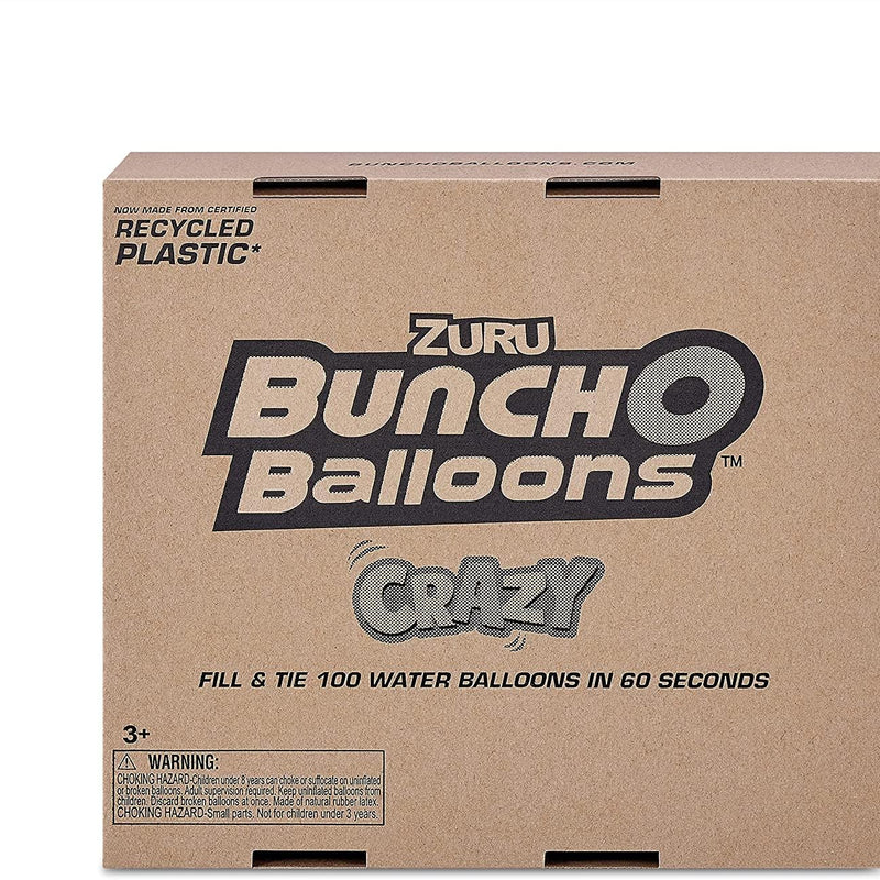 Bunch O Balloons Crazy Color by ZURU, 200+ Rapid-Filling Self-Sealing Water Balloons for Outdoor Family, Friends, Children Summer Fun, Amazon Exclusive (6 Pack)