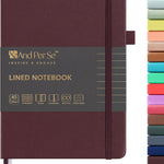 &And Per Se Lined Journal Notebook, 160 Pages, A5 5.7 x 8 inches College Ruled Thick Paper Notebook Journals for Writing, Hardcover Notebooks for Women Men Office School (1 Pack, Green)