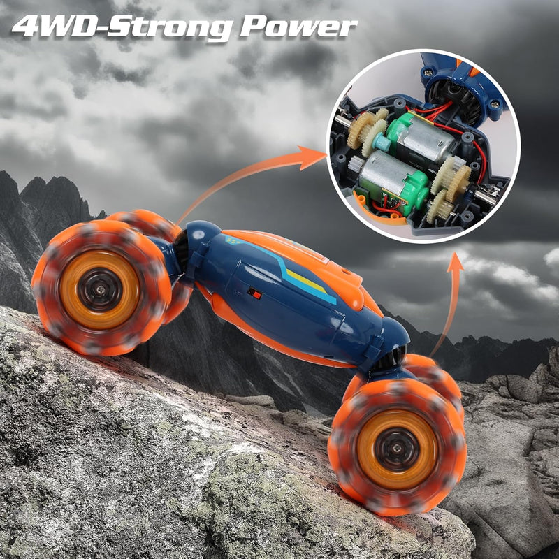 Gesture Sensing 4WD Remote Control Stunt Car for kids 6-12 years old with lights & music