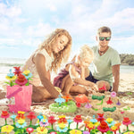 iqkidz 3-6 years old flower garden building toy with insect pegs educational activity gifts for girls preschool-kindergarten