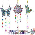 Crafts for Kids Ages 8-12, Birthday Gifts Presents Girls Diamond Art Kits | 6 7 8 9 10 Year Old Girls Gifts, Diamond Painting for Girl Toys Age 5-11 Wind Chimes Crystal Window Suncatcher for Home Decor