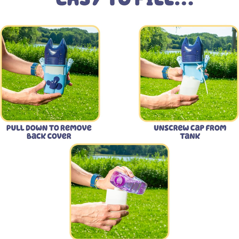 BLUEY No Spill Musical Bubble Machine: Mess-Free Fun for Toddlers and Kids