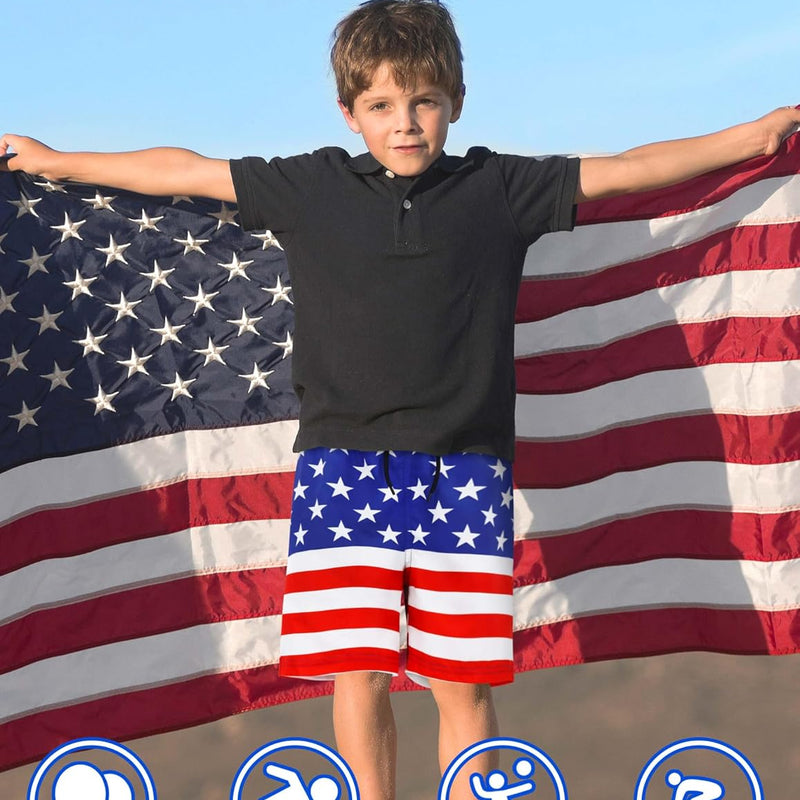 Sarfel Boys Swim Trunks with Compression Liner Kids Swimsuits Boys Bathing Suit Kids Board Shorts Teen Boy Quick Dry Shorts