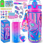 EDsportshouse Decorate Your Own Water Bottle Kits for Girls Age 4-6-8-10,Mermaid Painting Crafts,Fun Arts and Crafts Gifts Toys for Girls Birthday Christmas(Mermaid)