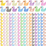 CRTWDMAN 240Pcs Luminous Mini Resin Ducks,Tiny Duck Glow in The Dark,Little Ducks,Small Ducks to Hide,Miniature Figures for Party Favor