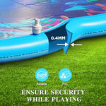 Splash Pad Sprinkler for Kids & Dog, 75" Round Sea World Splash Pad for Kids Ages 2+, Thicken Outdoor Water Toy Play Mat for Children, Backyard Inflatable Sprinkler Shallow Pool Fountain Pad