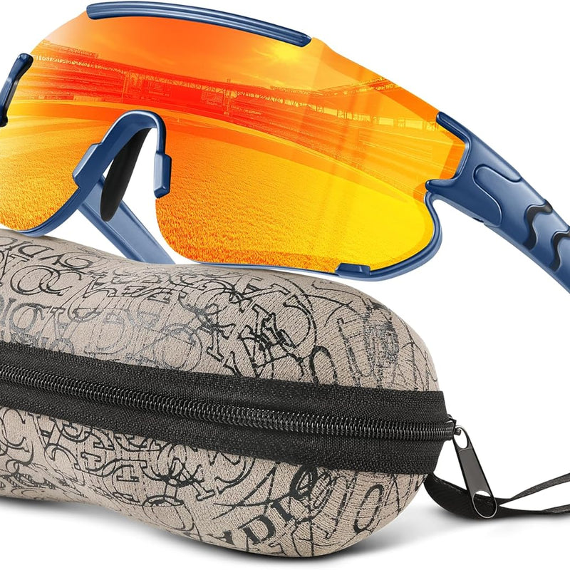 Kids Baseball Polarized Sports Sunglasses for Boys Girls 3-12 Youth Cycling Running