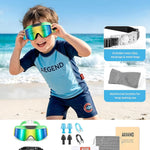 Aegend Kids Swim Goggles 2 Pack – Large Frame Anti Fog Soft Silicone Leak Proof UV Protection for Boys Girls Age 3-15