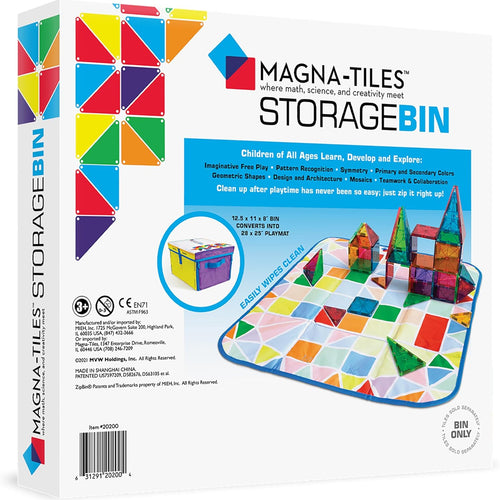 MAGNA-TILES Storage Bin & Interactive Play-Mat, The Original Magnetic Building Brand