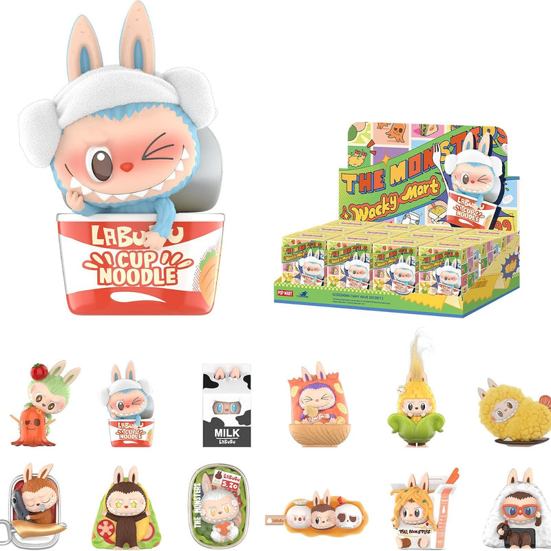 POP MART The Monsters Wacky Mart Series Blind Box Figures, Random Design Action Figures Collectible Toys Home Decorations, Holiday Birthday Gifts for Girls and Boys, Single Box